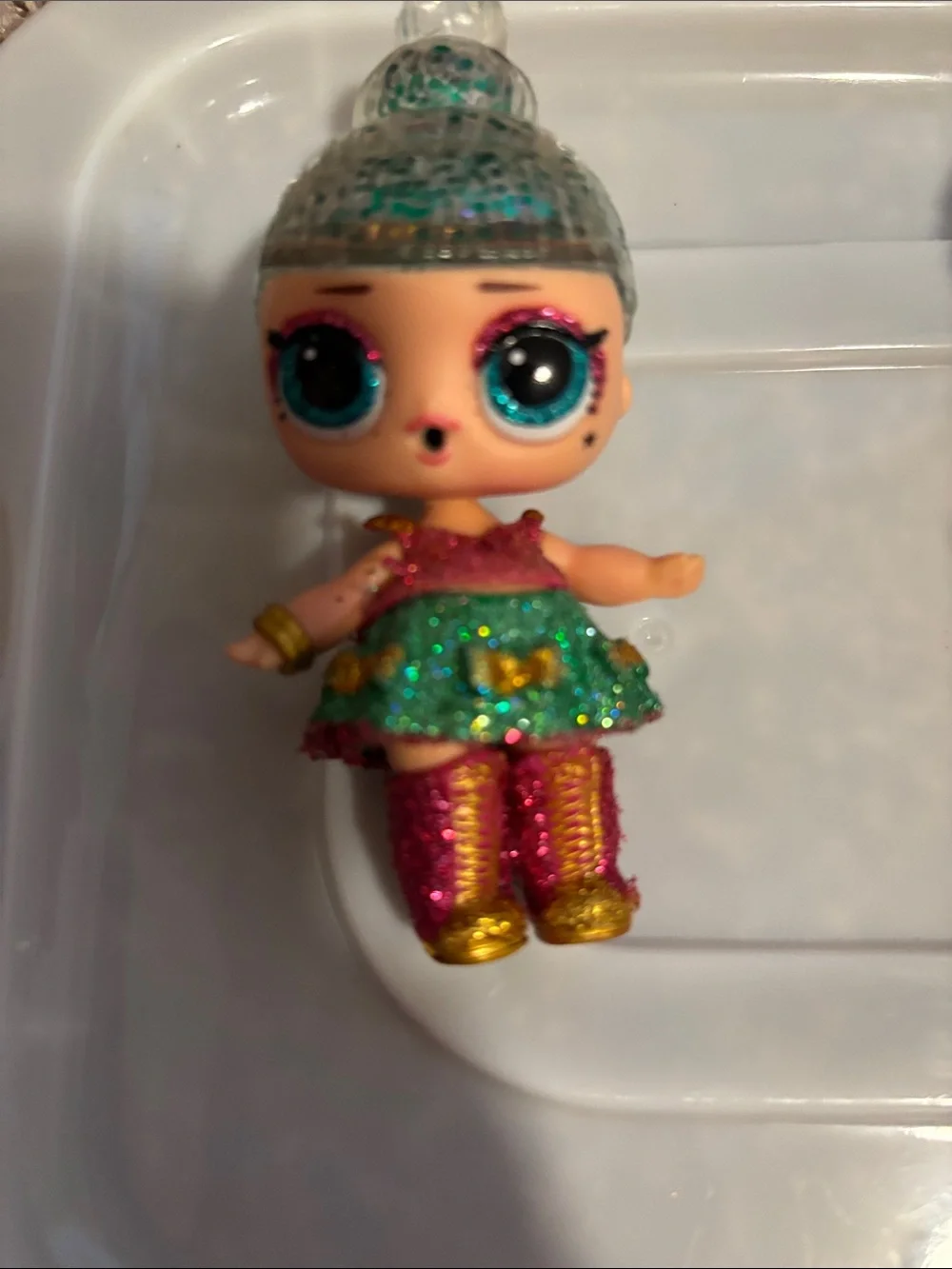 L.O.L. Surprise! Pink, Blue, Teal and Silver Glitter Dolls Set
